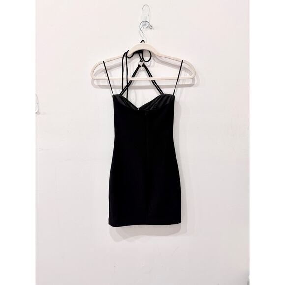 Bec & Bridge Adele Stretch-Crepe Halterneck Mini Bodycon Dress Black Women's 2 - Picture 6 of 8